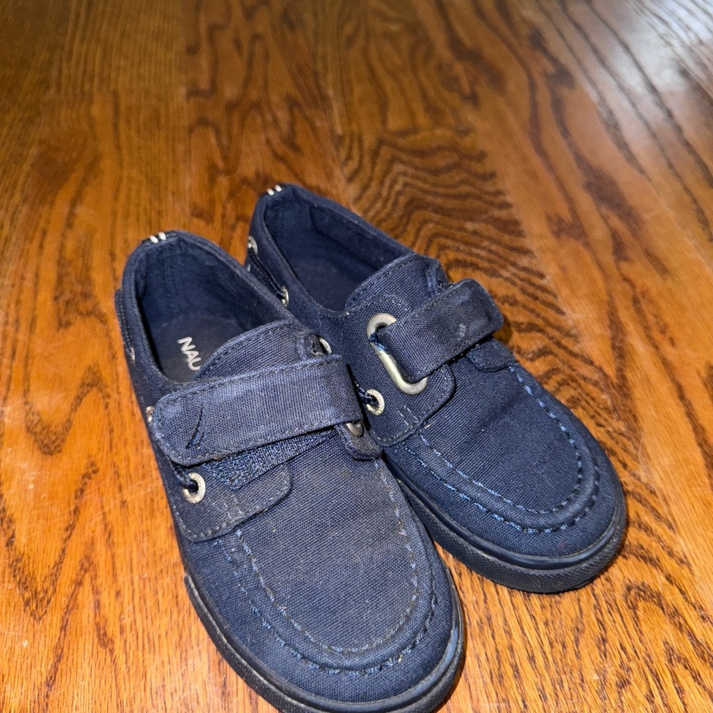 Nautica Kids Navy Blue Boat Shoes
